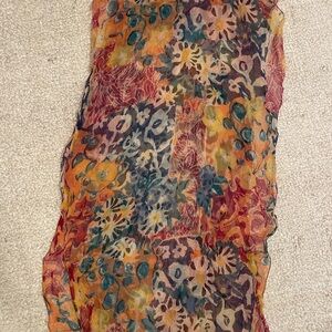 Vintage Floral Multicolor Scarf